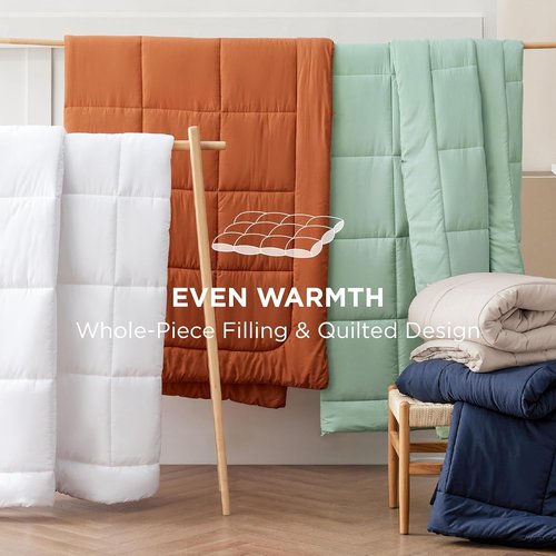 Bedsure Comforter Duvet Insert - Oversized Queen All-Season Down Alternative Bedding, Cream 98 x 98 Inches