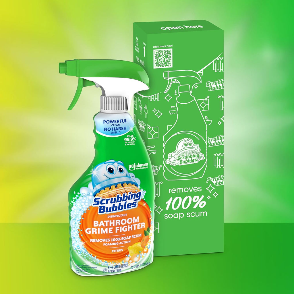Scrubbing Bubbles Bathroom Cleaner - Powerful Disinfectant Spray with Citrus Scent | 32oz