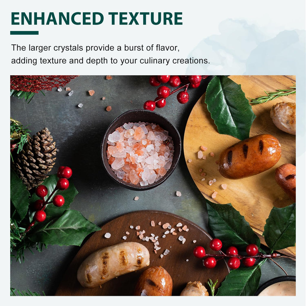 Soeos Himalayan Pink Salt Coarse 39 oz | Organic Black Peppercorns 18 oz - Non-GMO Spice Set for Cooking