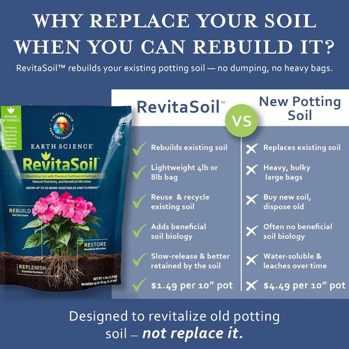 Earth Science RevitaSoil Organic Soil Revitalizer - 4 lb Earthworm Castings for Thriving Gardens & Plants
