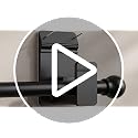 EKOTTOK No Drill Curtain Rod Brackets for 5/8" Rods - 2PC White, Heavy Duty, Damage-Free