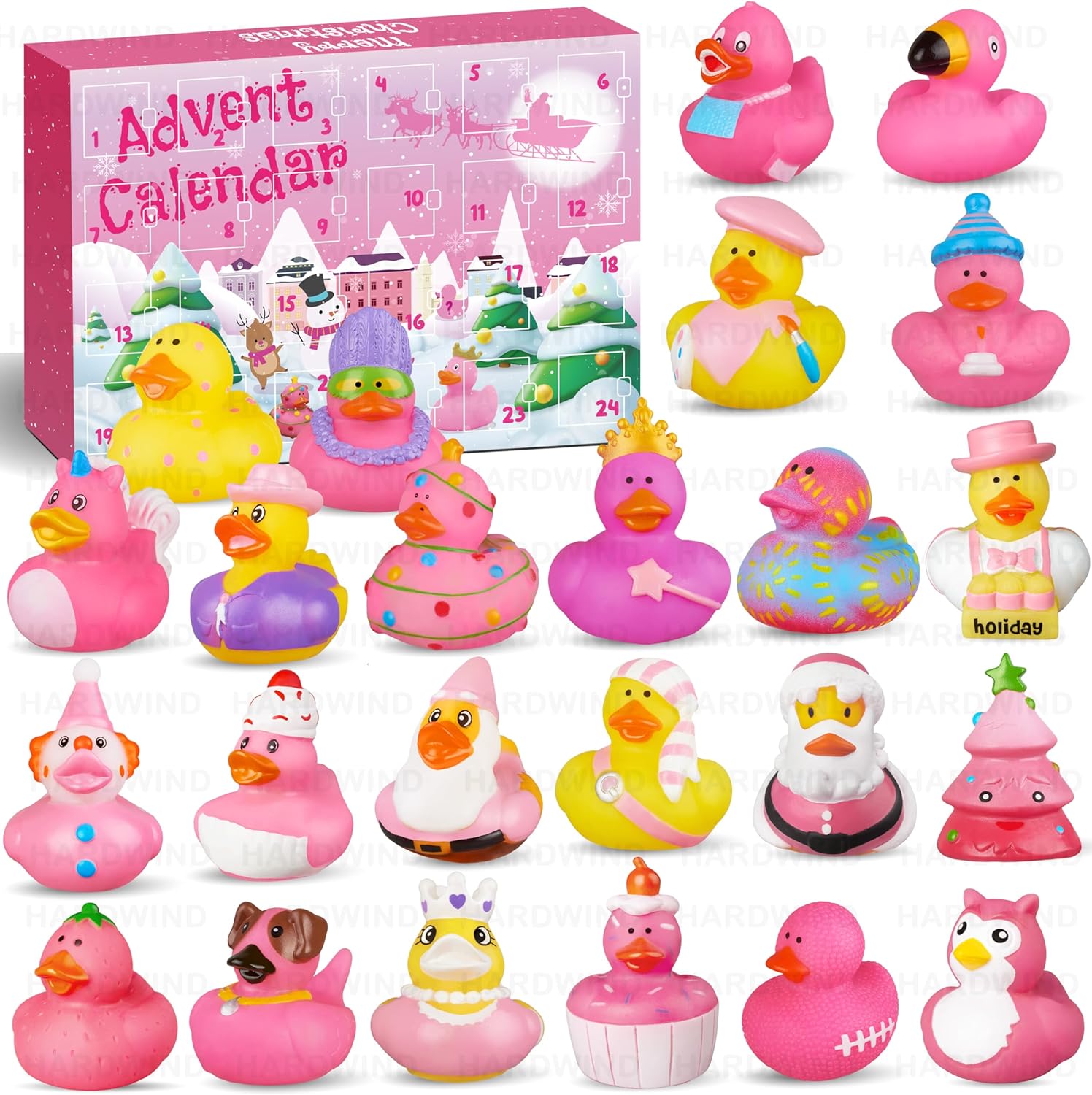 Rubber Duck Advent Calendar 2024 - 24 Days of Fun Countdown Gifts for Kids & Adults | Perfect for Baby Showers
