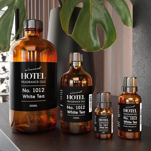 AirScent Hotel Diffuser Oil No. 1012 | Premium White Tea Scent for Ultrasonic Diffusers - 10 mL Glass Dropper Bottle