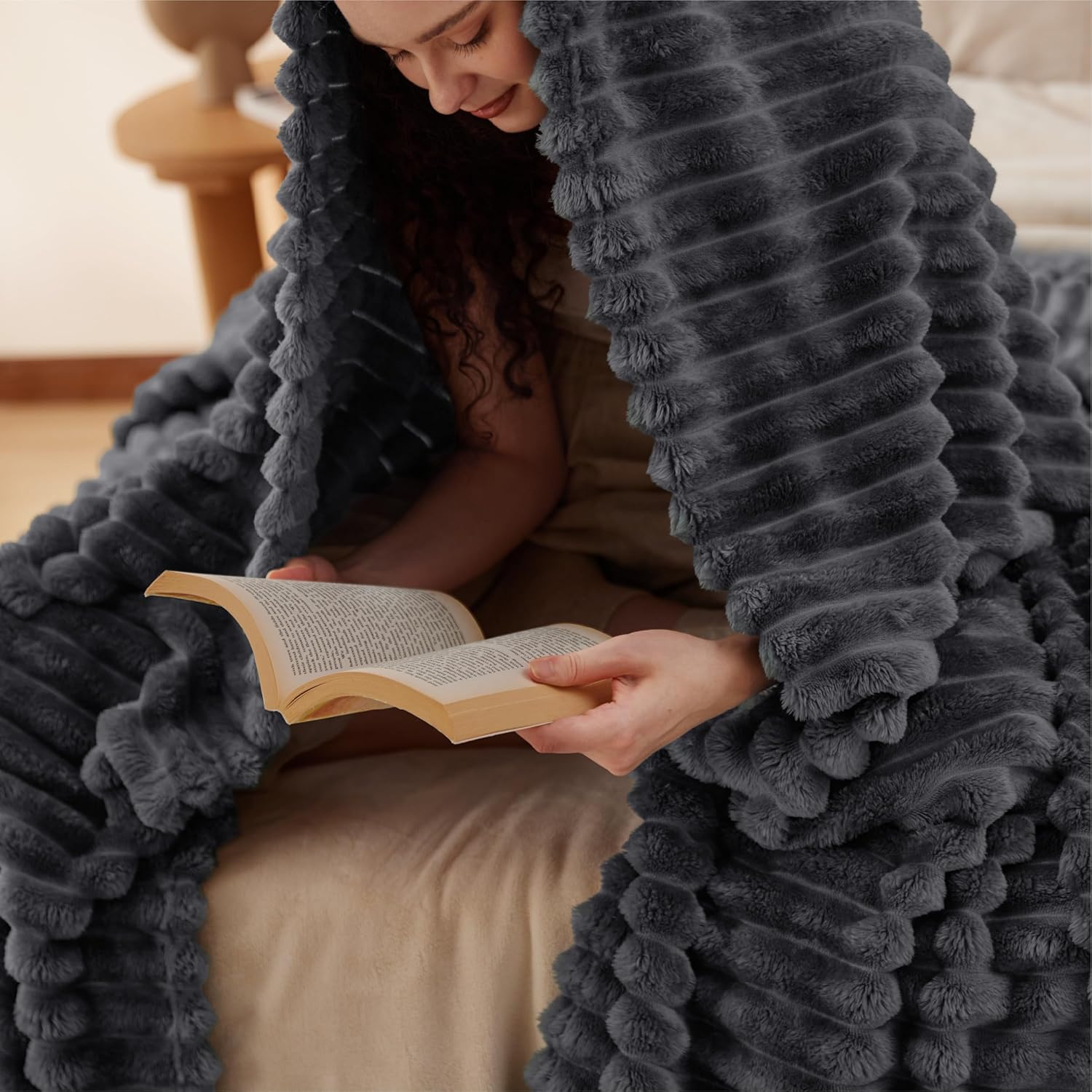 Bedsure GentleSoft Grey Full Blanket - Cozy Soft Throw for Women | Large 84x90 Inches