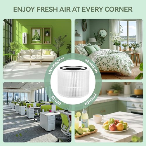 240 Replacement Filter - 3-in-1 HEPA 14 Air Cleaner Purifier Filters | 4 Pack