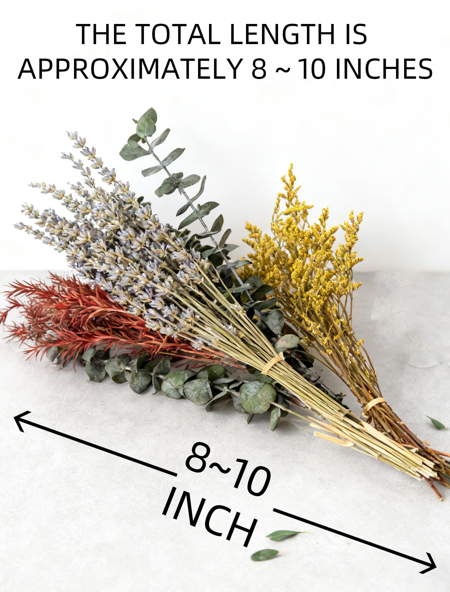 12 Kind Dried Flowers Set - Including Lavender, Eucalyptus, Wheat, Bunny Tails, Handmade for DIY Crafts, Vase Decor, Wedding/Home/Birthday/Seasonal Decor