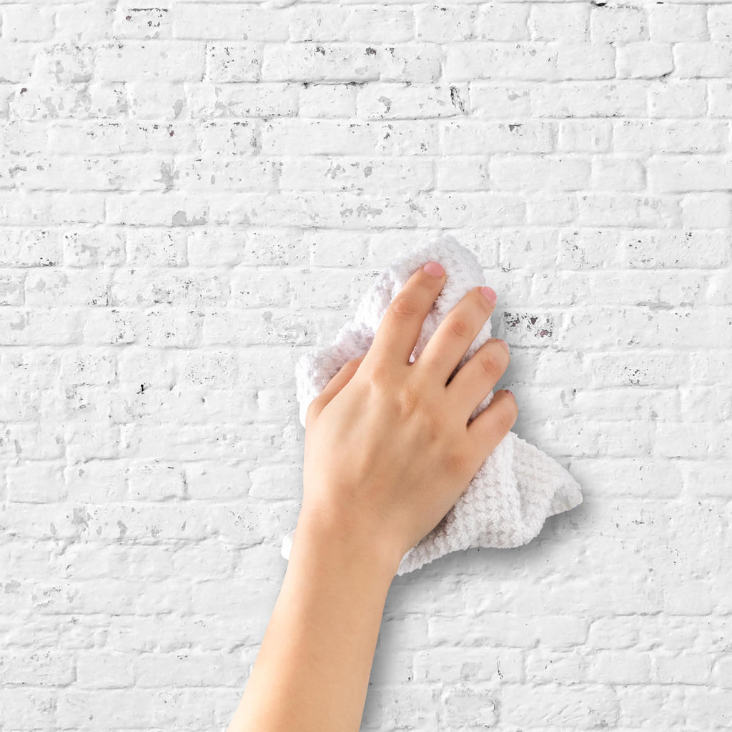 EasyLiner Peel & Stick Decor Removable Peel and Stick Wallpaper, Decorative Self Adhesive Shelf Liners for Cabinets, Walls, Resurfacing Projects 20 in x 18 ft, Whitewash Brick