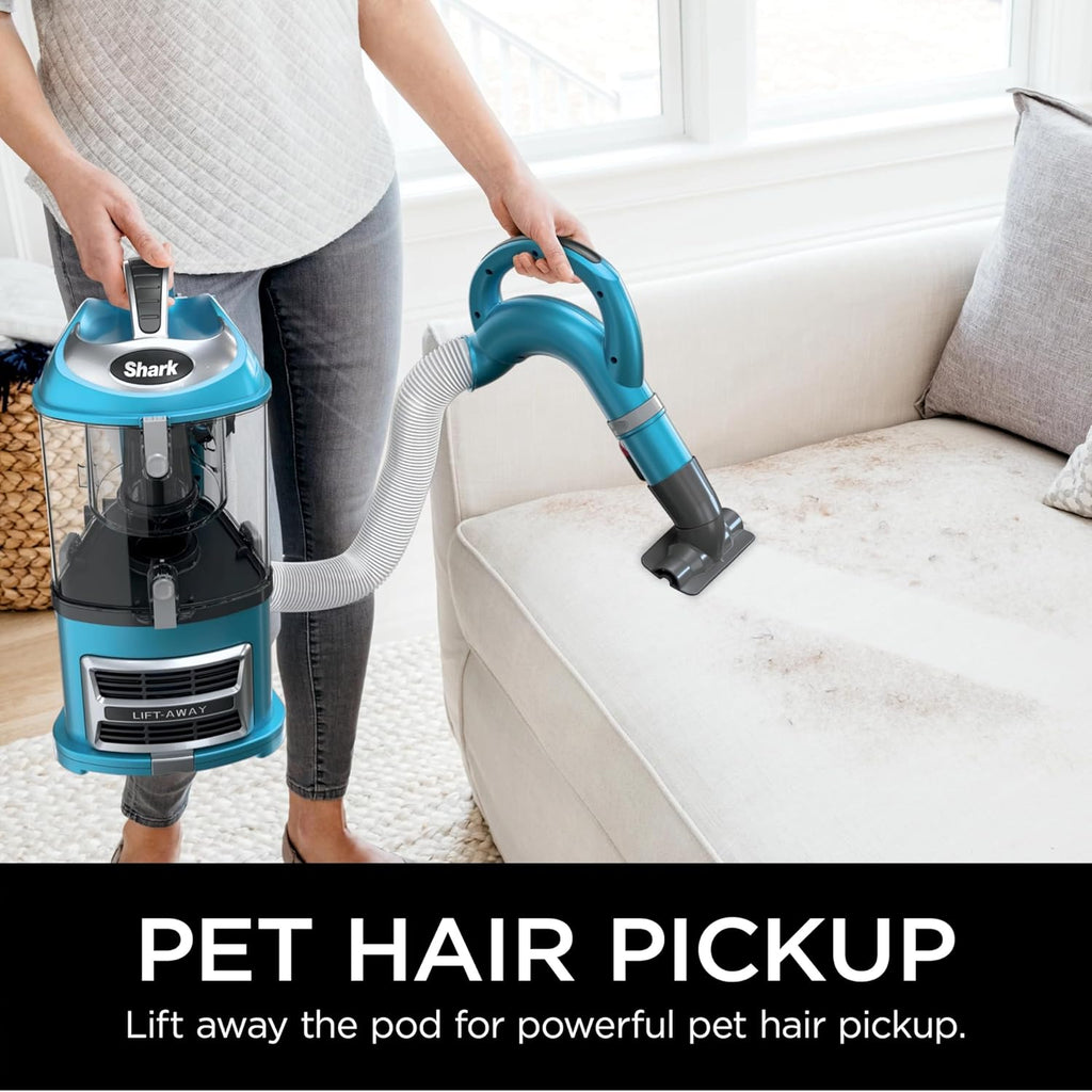 Shark NV380 Navigator Lift-Away Deluxe Vacuum - Large Dust Cup, Swivel Steering & Tools - Blue (Renewed)