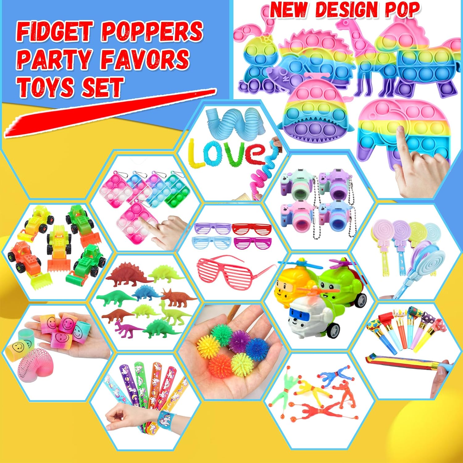 Skiennix Fidget Toys Pack - 1000+ PCS Party Favors for Kids | Perfect for Birthdays & Christmas Goodie Bags
