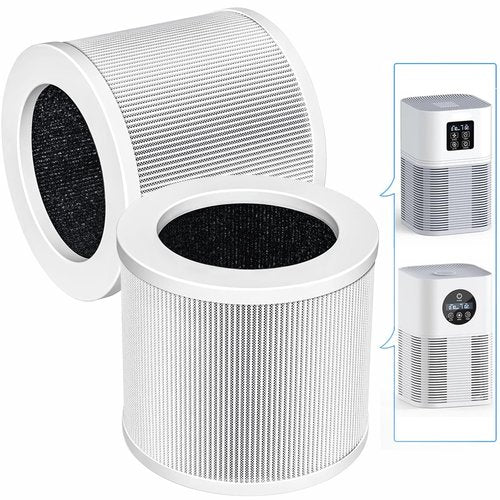 A1 A1W Air P-urifier Filter Replacement Fit for VEWIOR HQSC-50 HQKJ-80, AMEIFU AP01W, KOIOS HQKJ-50 Air Purifi-er, A1 3-in-1 H13 HEPA Air Cleaner Filter, 2 Pack