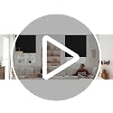 NICETOWN 100% Blackout Door Curtain - 26"W x 72"L Cordless Window Shade, Black