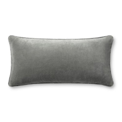 Loloi Chris Loves Julia Liza Collection PCJ0020 Grey 12'' x 27'' Cover Only Pillow