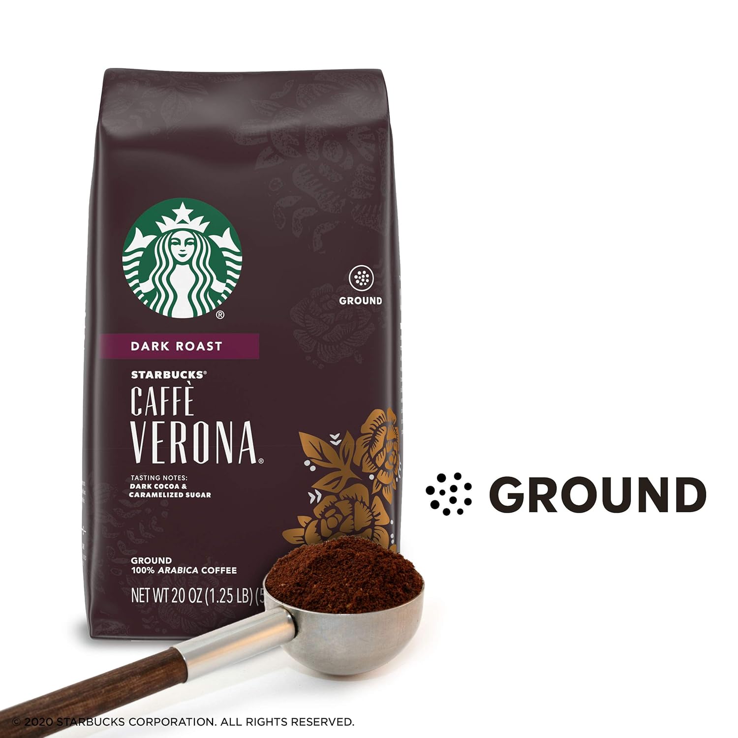 Starbucks Dark Roast Ground Coffee - Caffè Verona - 100% Arabica - 20 oz. Bag