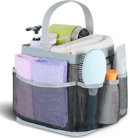 EUDELE Mesh Shower Caddy - Portable 8-Pocket Organizer for College Dorm, Beach, Gym & Travel Essentials