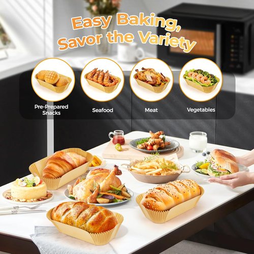 Loaf Pan Liners - 155 Pcs Non-Stick Parchment Paper for Easy Cleanup | 9x5 Inch for Sourdough, Cakes & Breads