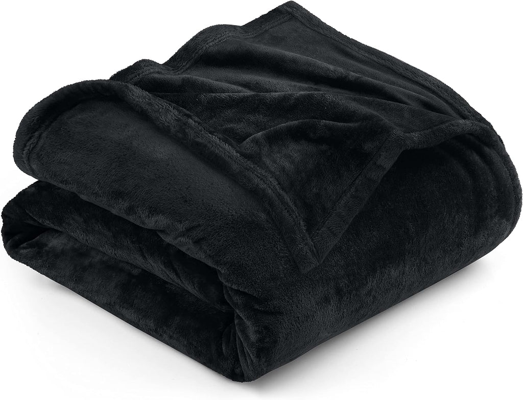 Utopia Bedding Fleece Blanket - Twin XL Luxury Soft Microfiber | Anti-Static Black 300GSM (90x76 Inch)