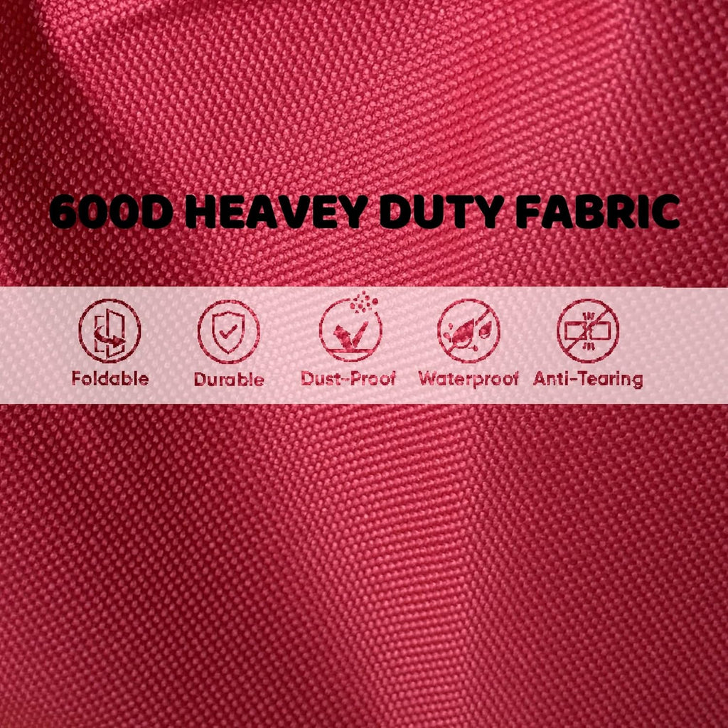 OUTTDID Christmas Wrapping Paper Organizer - Durable 600D Oxford Fabric Storage for 18-25 Rolls | Red with Handles and Zipper