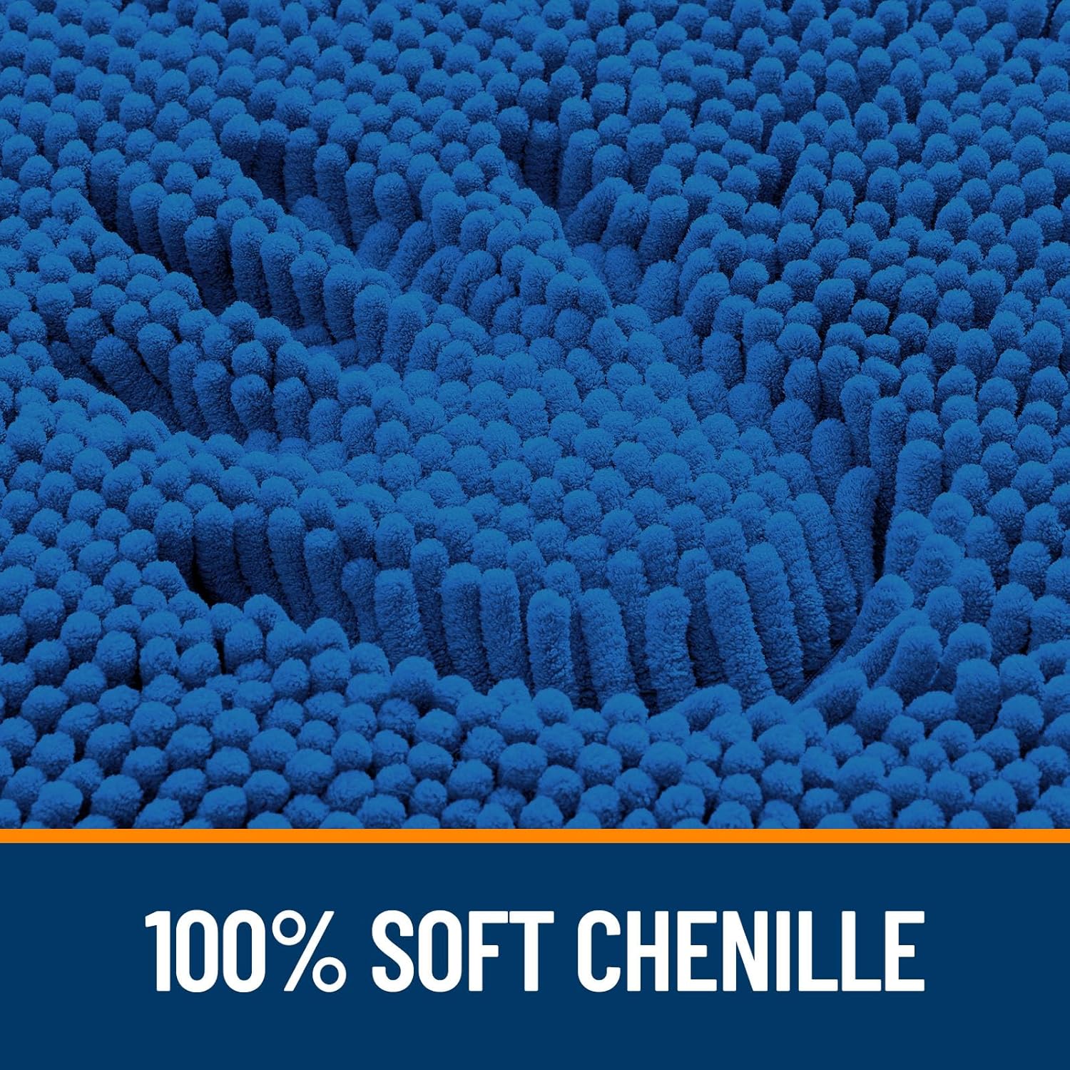 OLANLY Bathroom Rugs - Extra Soft Chenille Bath Mats | Quick Dry & Machine Washable, 30x20, Deep Navy Blue