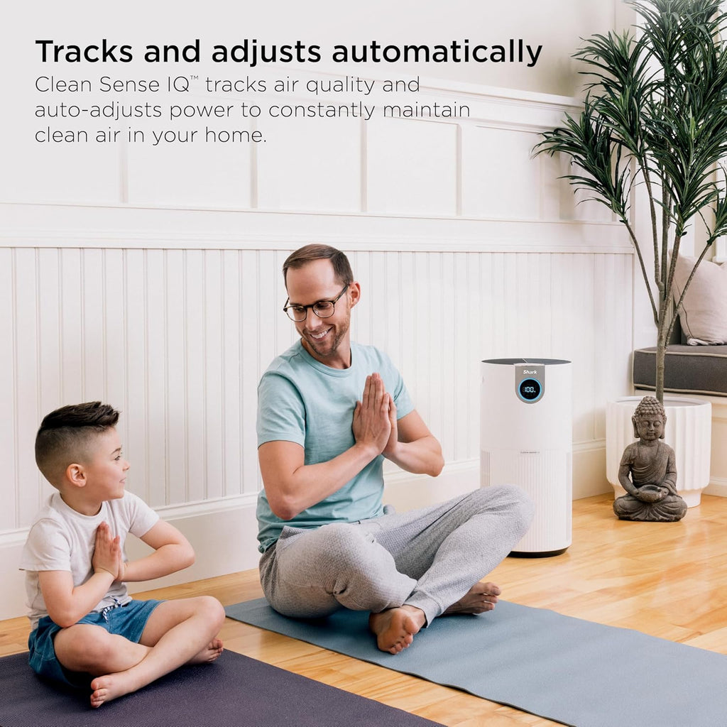 Shark Air Purifier - HEPA Filter with Clean Sense Technology for Large Rooms up to 1000 Sq Ft | Captures 99.98% of Allergens