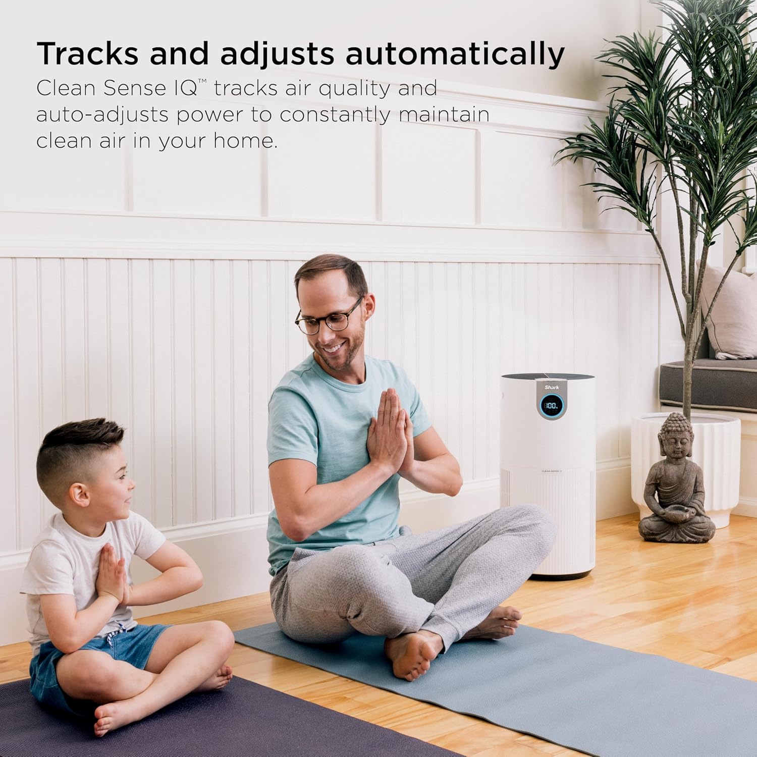 Shark Air Purifier - HEPA Filter with Clean Sense Technology for Large Rooms up to 1000 Sq Ft | Captures 99.98% of Allergens