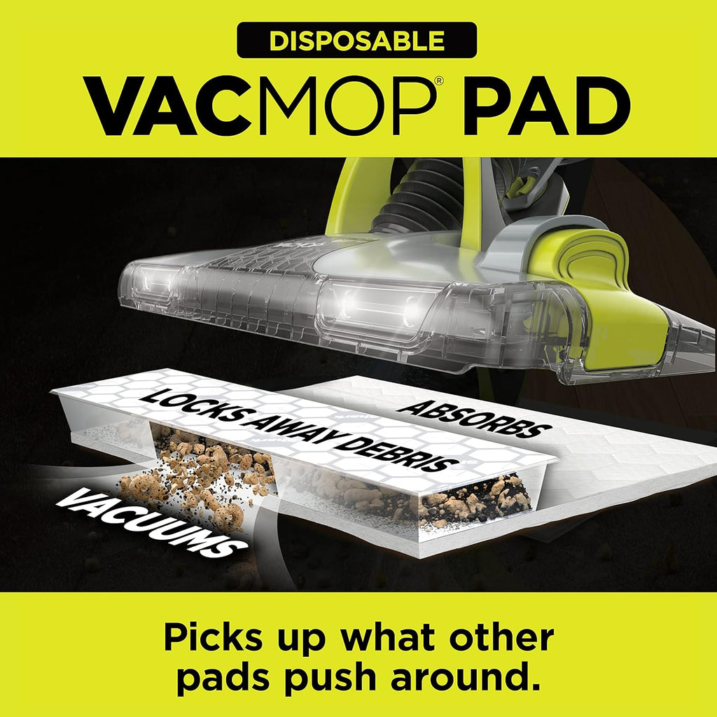Shark VACMOP Disposable Hard Floor Pad Refills - No-Touch Disposal for All Sealed Floors | 46 Count