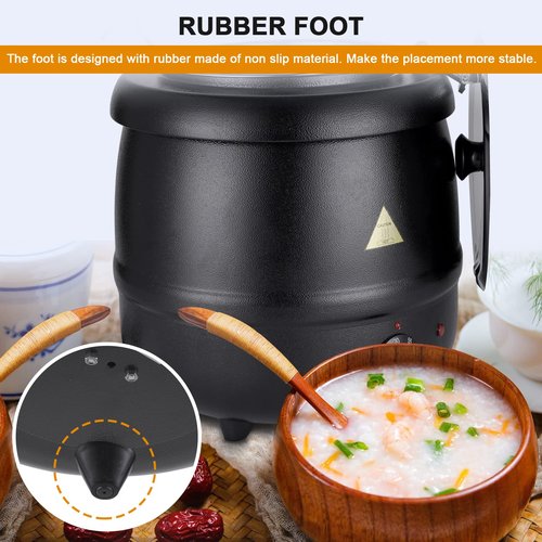 YMJOINMX Food Soup Kettle Warmer with Ladle Countertop Cheese Warmer Catering Soup Warmer Commercial for Buffet Food Warmer Party