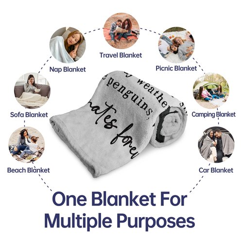 GiltGlimmer Gifts for Him Her Valentines Day, Anniversary I Love You Gifts Blanket, Romantic Wedding Birthday Gifts for Girlfriend Boyfriend, Penguin Blanket for Wife, Husband, Couple 60" × 50"