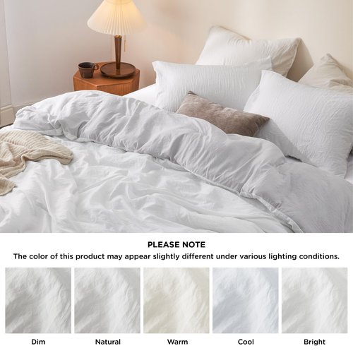 Bedsure Twin Size Comforter Set, Reversible White Soft Prewashed Bedding for All Seasons, 2 Pieces Warm Down Alternative Bed Set, 1 Lightweight Comforter (68"x88") and 1 Pillowcase