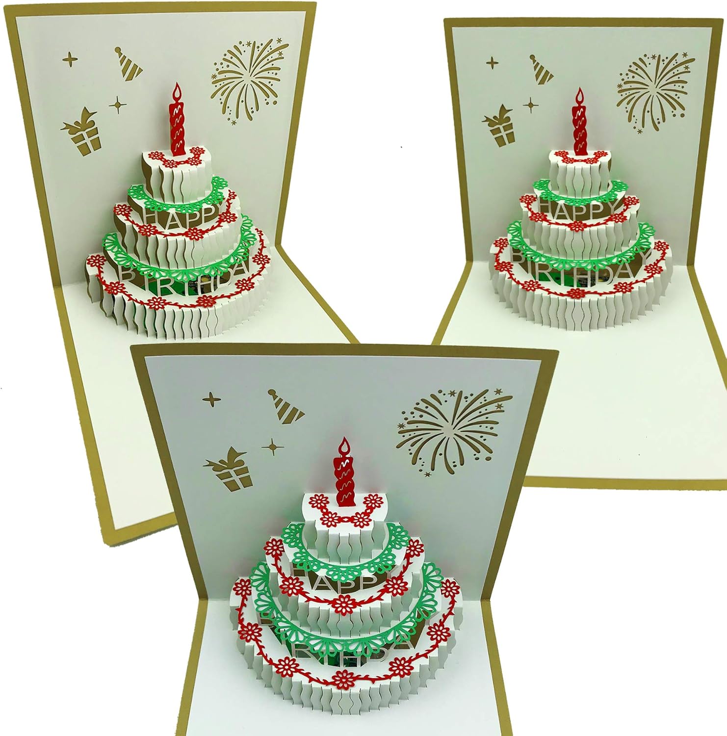 Skiennix 3D Pop-Up Birthday Card - LED Light & Music - Perfect for Mom, Wife, Sister | 1 Pack