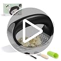 Stainless Steel Garlic Press Rocker – Effortless Squeeze for Easy Mincing