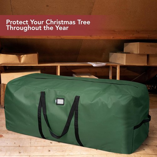 Holiday Cheer Christmas Storage Bag - Heavy Duty Waterproof Design for 9ft Artificial Trees | Durable Handles & Zipper