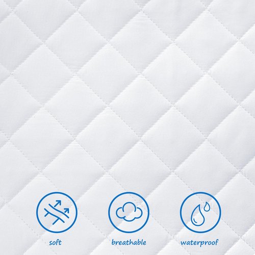 Bassinet Mattress Pad Cover Fit for AirClub/AMKE 3 in 1/HARPPA/TCBunny/MiClassic and Milliard Bedside Sleeper, Waterproof Bassinet Mattress Protector Quilted Bassinet Sheets (21" x 35") 2 Pack