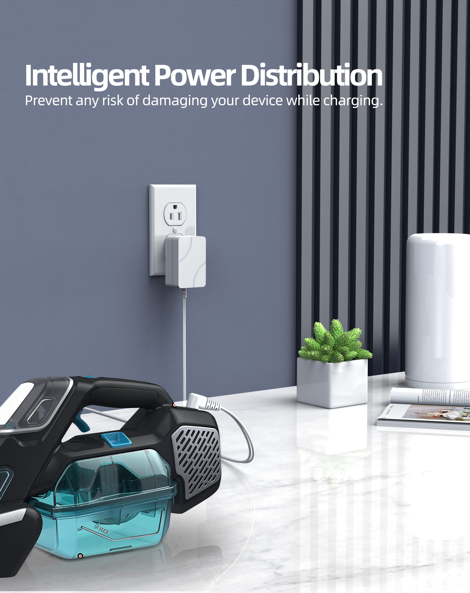 15V Charger Fit for Black and Decker Handheld Vacuum HHVI315JO42 HHVI320JR02 HFVB320J27 HLVA320JS10 HFVB315J22 HLVB315JA26 HLVA325JP07 HLVA325JP 90627870 S003AQU1500015 Hand Cord (Not for 23V Model)