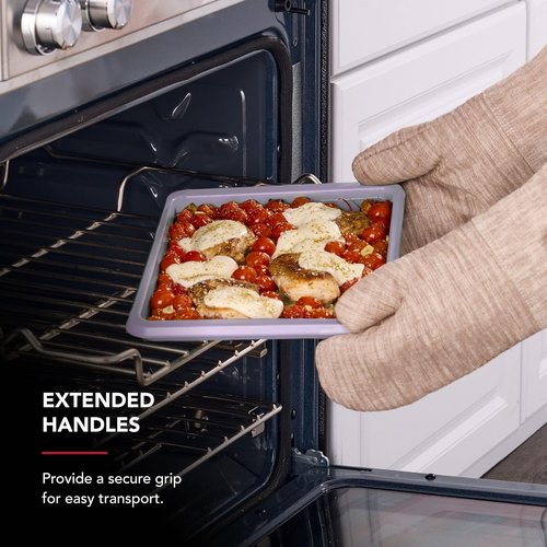 KitchenAid Nonstick Baking Sheet - 9 x 13-Inch Aluminized Steel | Dishwasher Safe, Wildflower Design