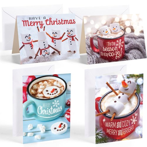 JOYIN 72 PCS Christmas Holiday Greeting Cards with Envelopes for Winter Xmas Season Merry Christmas Cards, Winter Animal Collection, Wintertime Gifts