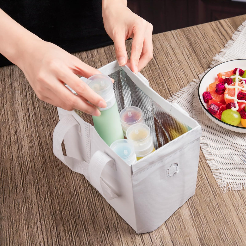 MICEBAY Condiment Squeeze Bottles for Sauces, 3-oz Mini Silicone Salad Dressing Container to Go with Reusable Sandwich Bag, Leakproof Sauce Bottle for Bento Lunch Box, 4 Pack, Candies