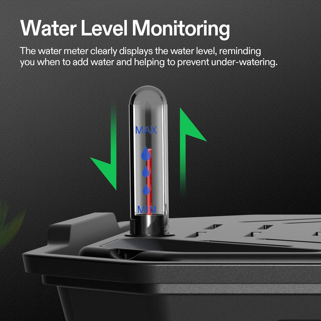 VIVOSUN Self-Watering Pots - 4-Pack Auto Irrigation Fabric Pots with Water Meter | Indoor/Outdoor Use