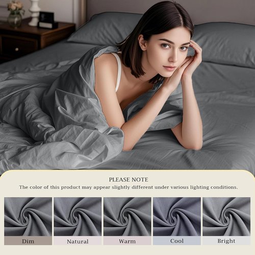 FreshCulture Queen Fitted Sheet - Premium Hotel-Quality Ultra Soft Microfiber in Dark Grey
