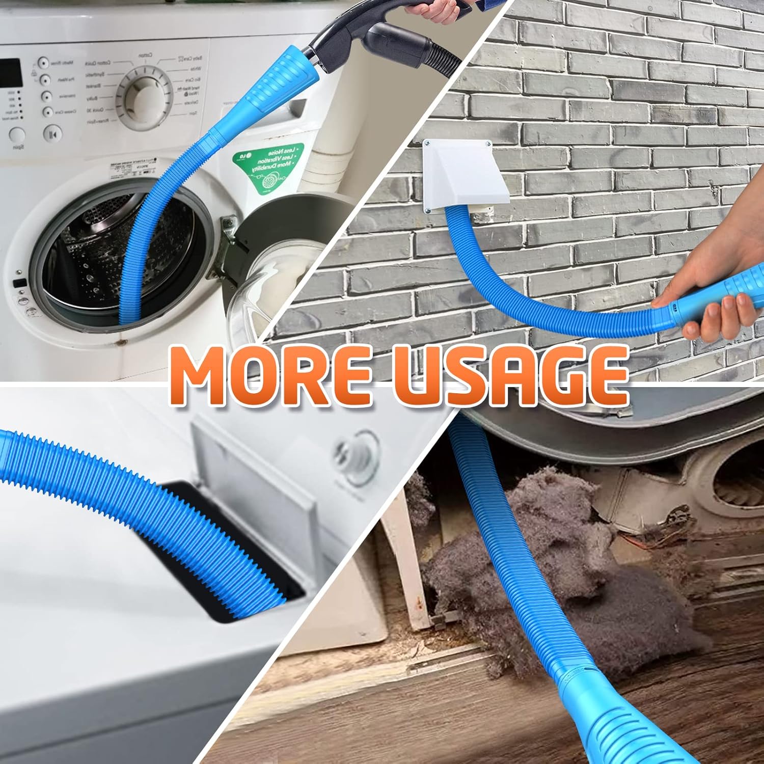 Sealegend Dryer Vent Cleaner Kit - 2-Piece Lint Vacuum Attachment for Effective Home Cleaning