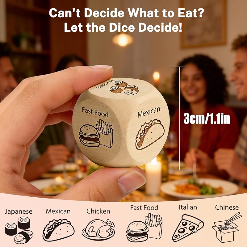 Food Dice Gift Set for Couples – Date Night Decisions