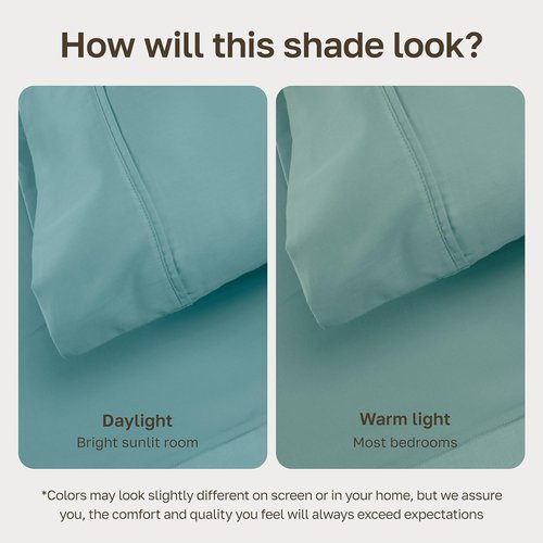 California Design Den 100% Cotton Twin Sheet Set - 400 Thread Count, Silky Smooth Sateen, Teal