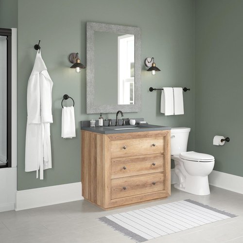 Delta Toilet Paper Holder - Spring Loaded Design | Matte Black Finish | Wall Mountable