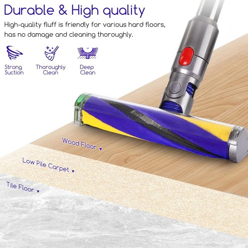 Dyson V15 Soft Roller Brush Bar - Compatible Handheld Vacuum Cleaner Parts with 2 HEPA Filters