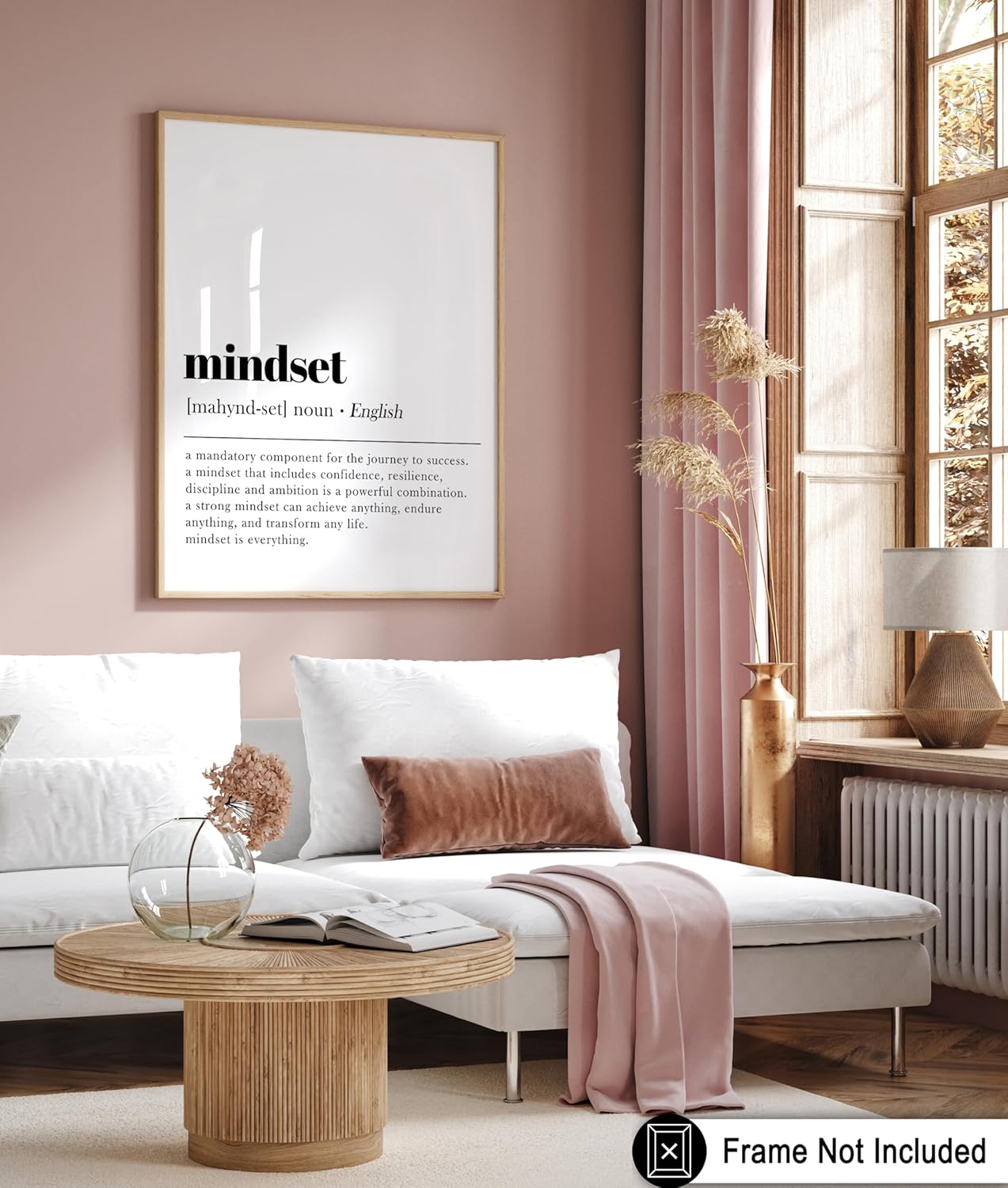 Poster Master Mindset Definition Print - Motivational Typography Wall Art - 8x10 Unframed Decor