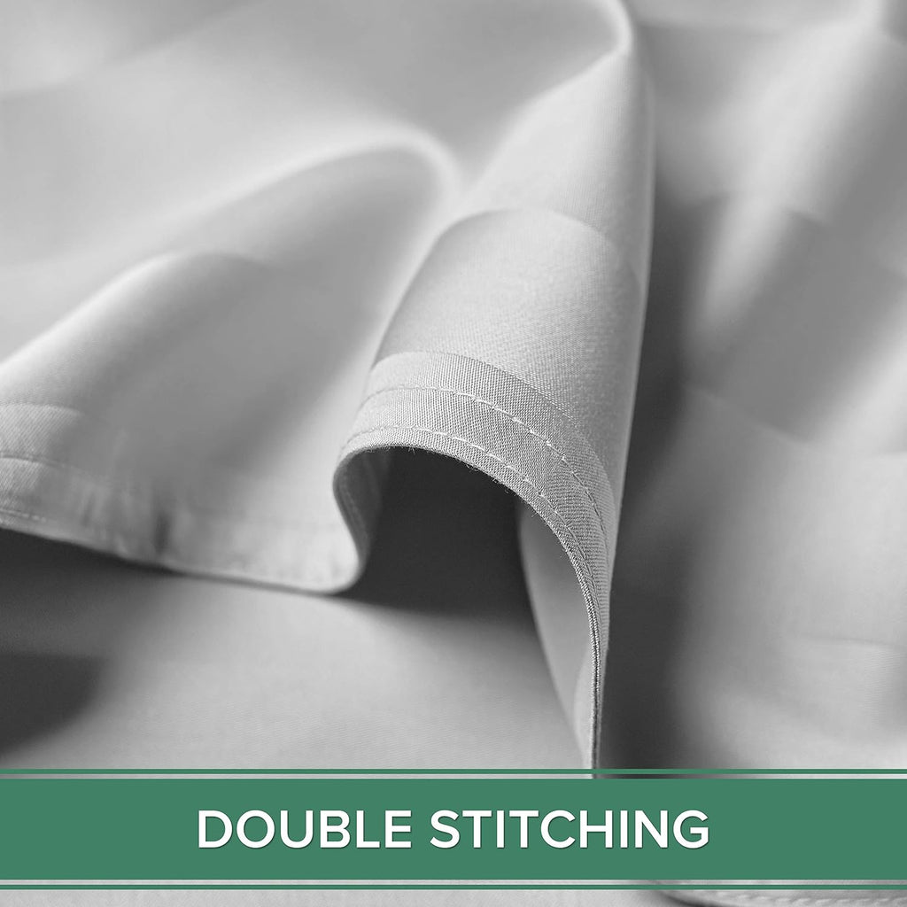 Pure Bamboo Full Sheets - Luxuriously Soft & Cooling 100% Organic Viscose Bed Sheet Set | Jacquard White, 2-Year Quality Promise