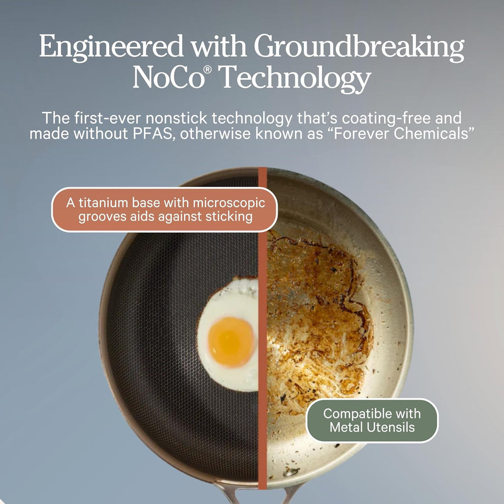 Our Place Titanium Always Pan Pro - 10.6" PFAS-Free Nonstick Frying Pan with Spatula | Chef-Grade Tri-Ply Stainless Steel & Aluminum | Induction & Oven-Safe Up to 1000°F | Chrome Finish