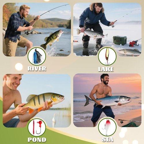 Fishing Advent Calendar 2026 - 24-Day Countdown Fishing Lure Tackle Kit for Bass & Trout | Perfect Christmas Gift for Dad or Husband