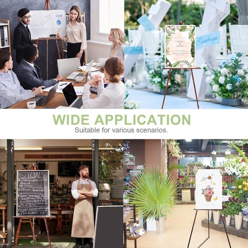 Conda 63" Wooden Tripod Easel - Adjustable A-Frame Display Stand for Weddings & Art, Foldable Design