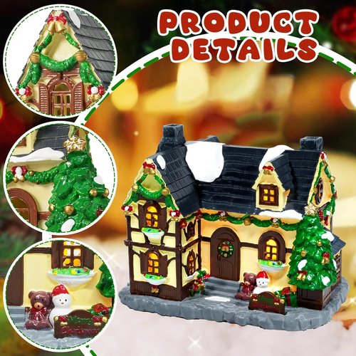 Hand-Painted Christmas House by Christmas Collectibles - Snowman Village Decor for Festive Home