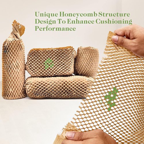 Honeycomb Packing Paper - 15" x 131' Eco-Friendly Cushioning Wrap for Moving & Shipping Supplies